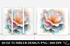 Abstract Camellia Clipart 20 Oz Tumbler Product Image 1