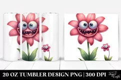Simple Funny Flower with Big Eyes | 20 oz Tumbler Product Image 1