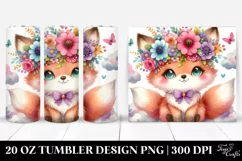Colorful Whimsical Baby Fox | 20 Oz Tumbler Product Image 1