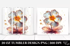 20 Oz Tumbler Sublimation | Glossy Primrose with Golden Product Image 1