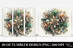 Colorful Greenish Glittery Background | 20 oz Tumbler Product Image 1