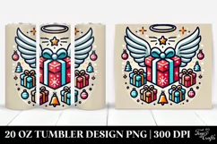 Gift Box with Wings, Transparent 20 Oz Tumbler Product Image 1