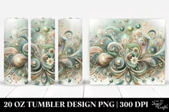 Colorful Green Glittery Background Tumbler Product Image 1