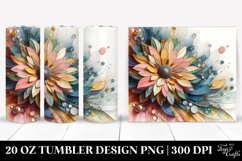 Abstract Gerbera with Golden Insertions, Transparent 20 Oz Product Image 1