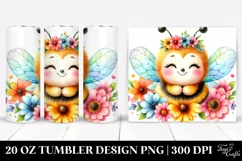 Colorful Whimsical Baby Bee | 20 Oz Tumbler Product Image 1