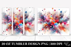 Colorful Watercolor Particles Tumbler Product Image 1