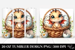 Cute Small Baby Dragon Egg Basket | 20 Oz Tumbler Product Image 1