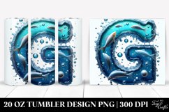 Shiny Tumbler With Sea Bass and Monogram | 20 Oz Tumbler Product Image 1