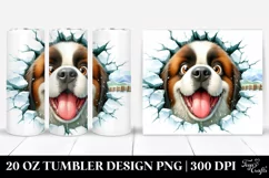 Crazy Looking Furr Saint Bernard | 20 Oz Tumbler Product Image 1