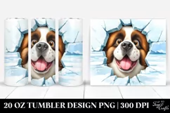 Crazy Looking Furr Saint Bernard | 20 Oz Tumbler Product Image 1