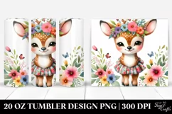 Colorful Whimsical Baby Deer | 20 Oz Tumbler Product Image 1