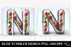 Shiny Tumbler With Tulip Monogram | 20 Oz Tumbler Product Image 1