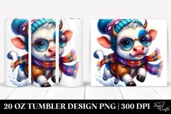 Running Baby Cow with Cool Haircut | 20 oz Tumbler Product Image 1