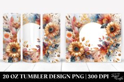 Colorful Gold Foil Sunflower Frame | 20 Oz Tumbler Product Image 1