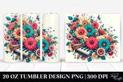 Retro Vibrant Flowers | 20 oz Tumbler Product Image 1