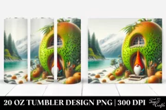 Gnome and Kiwi House Digital Painting | 20 Oz Tumbler Product Image 1