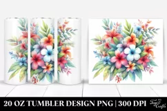 Colorful Hawaiian Flowers | 20 oz Tumbler Product Image 1