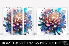 20 Oz Tumbler Sublimation | Shiny Chrysanthemum with Product Image 1