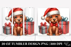 Enthusiastic Baby Vizsla with Christmas Decor Product Image 1