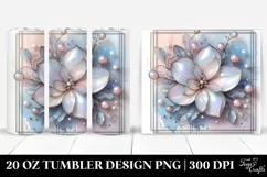Abstract Shiny Gardenia | 20 oz Tumbler Product Image 1