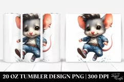 Vibrant Baby Mouse Jumping, 20 Oz Tumbler Product Image 1