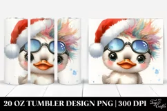 Enthusiastic Baby Swan with Christmas Decor Product Image 1