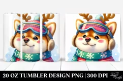 Enthusiastic Baby Shiba Inu with Christmas Decor Product Image 1