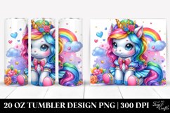 Cute Baby Unicorn Sitting Dressed | 20 oz Tumbler Product Image 1
