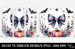 Halloween Diamond Coquette Bow | 20 oz Tumbler Product Image 1