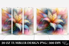 Abstract Vibrant Pastel Glossy Lily | 20 oz Tumbler Product Image 1