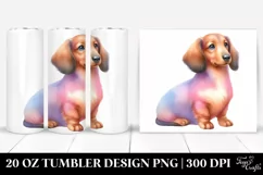 Cute Watercolor Dachshund 20 Oz Tumbler Product Image 1