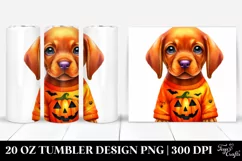 Expressive Halloween Vizsla Watercolor PNG Product Image 1