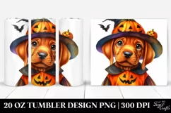 Expressive Halloween Vizsla Watercolor PNG Product Image 1