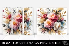 Abstract Vibrant Bouquet | 20 Oz Tumbler Product Image 1