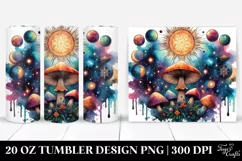 Magical Celestial Mushroom Clipart 20 Oz Tumbler Product Image 1