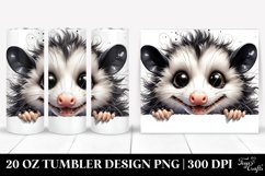 Crazy Looking Opossum Peeking Over Paper | 20 Oz Tumbler Product Image 1