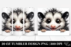 Crazy Looking Opossum Peeking Over Paper | 20 Oz Tumbler Product Image 1