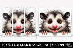 Crazy Looking Opossum Peeking Over Paper | 20 Oz Tumbler Product Image 1