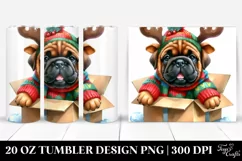 Expressive Winter Bullmastiff Watercolor PNG Product Image 1