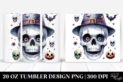 Funny Halloween Skull 20 Oz Tumbler Product Image 1
