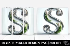 Letter S Shiny Tulip, 20 Oz Tumbler Product Image 1