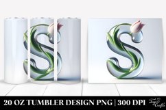 Letter S Shiny Tulip, 20 Oz Tumbler Product Image 1