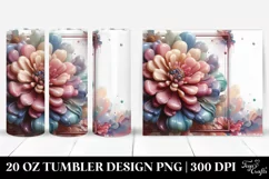 Abstract Pastel Zinnia Art 20 Oz Tumbler Product Image 1