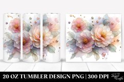 Shiny Peonies Material | 20 oz Tumbler Product Image 1