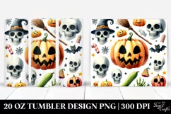 Funny Halloween Skull 20 Oz Tumbler Product Image 1
