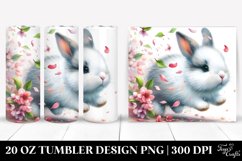 Tumbling Rabbit with Spring Petals in the Wind | 20 Oz Product Image 1