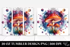 Magical Celestial Mushroom Clipart 20 Oz Tumbler Product Image 1