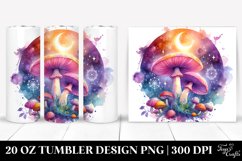 Vibrant Celestial Mushroom Clipart 20 Oz Tumbler Product Image 1