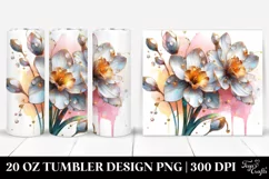 Abstract Shiny Narcissus, 20 Oz Tumbler Product Image 1