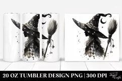 Washed Watercolor Retro Witch 20 oz Tumbler Product Image 1